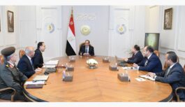 EGYPT PRESIDENT BRIEF ON CURRENT PROJECT DEVELOPMENT BY OFFICIALS